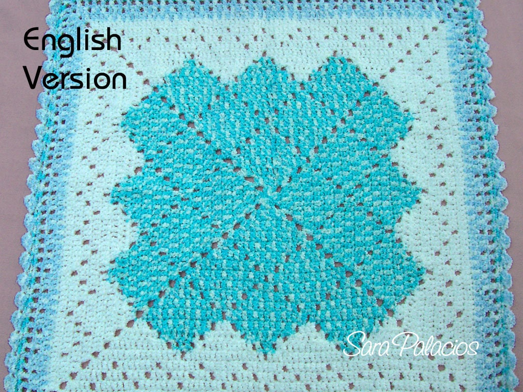 Crochet Baby Blanket Pattern, Solid Granny Square Afghan Pattern, Crochet Baby Afghan, Crochet