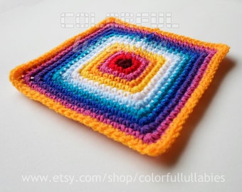 Single Crochet Solid Square chart. Pattern No 1 of the collection of Basic Crochet Shapes