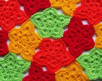 Pentagonal flower Crochet Pattern. Cairo pentagonal tiling