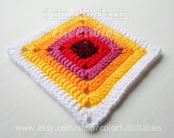 Double Crochet Solid Square chart. Pattern No 3 of the collection of Basic Crochet Shapes