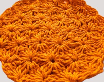 Bobble 6-Petal Jasmine Stitch. Pdf crochet pattern. Working in rows or in the round. Silky, cute, delicate. Baby blanket