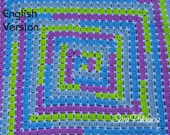 Baby blanket with numbers Crochet pattern