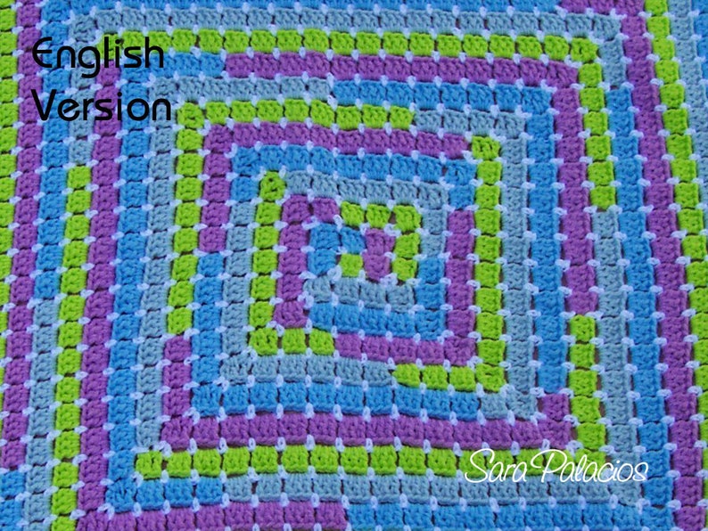 Baby blanket crochet pattern. Math crochet pattern. Crochet baby blanket with numbers. MAGIC: English pattern for babies image 1