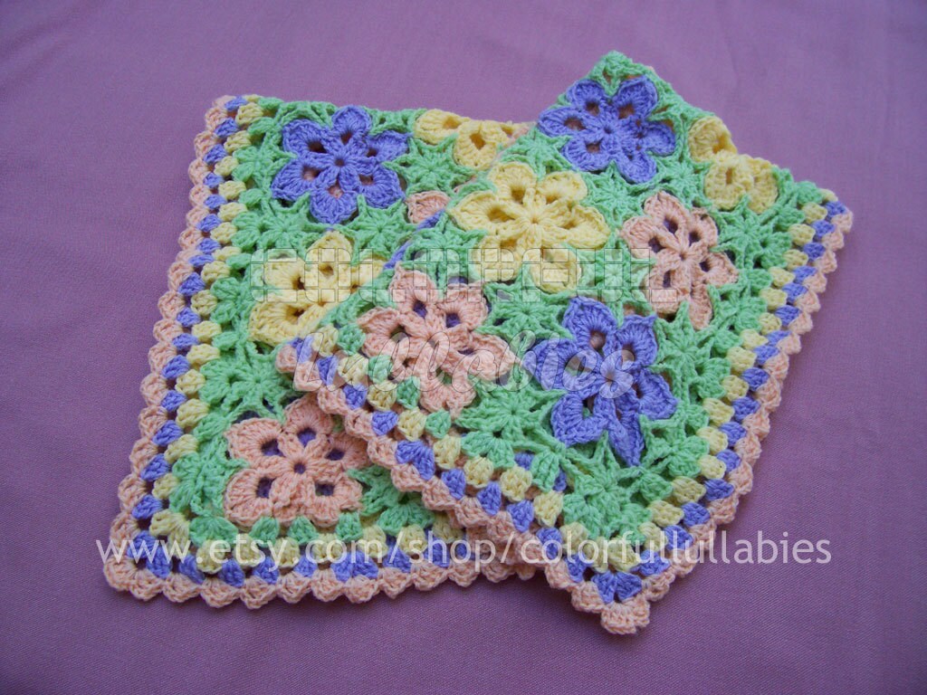 Crochet Baby Flower Blanket Pattern With Continuous Joining. Etsy