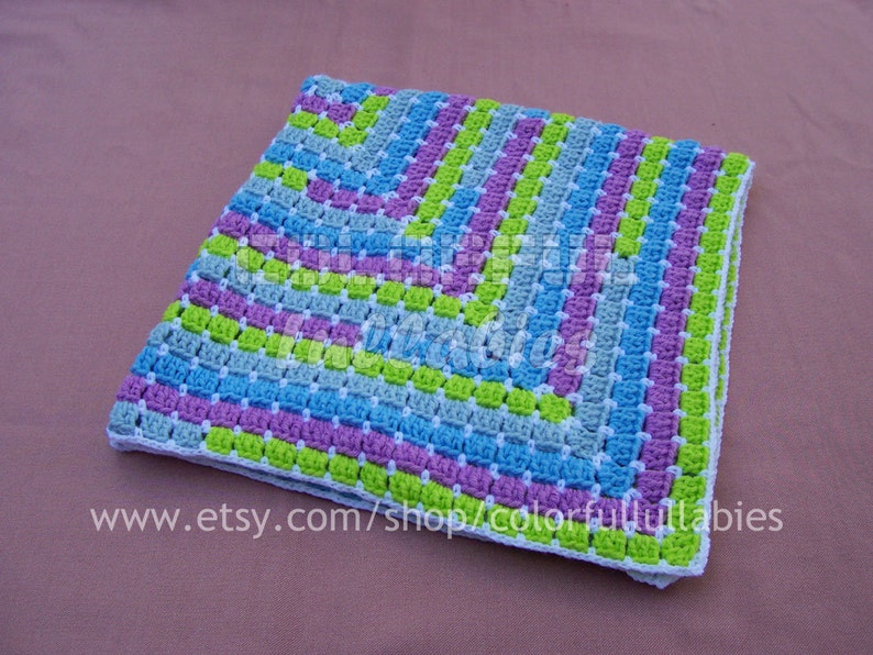 Baby blanket crochet pattern. Math crochet pattern. Crochet baby blanket with numbers. MAGIC: English pattern for babies image 4