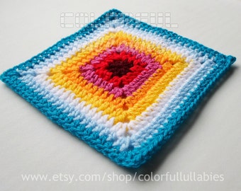 Half Double Crochet Solid Square chart. Pattern No 2 of the collection of Basic Crochet Shapes, hdc crochet chart