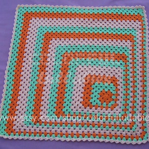 PDF Crochet Pattern. Asymmetrical granny square. Spanish Version image 2