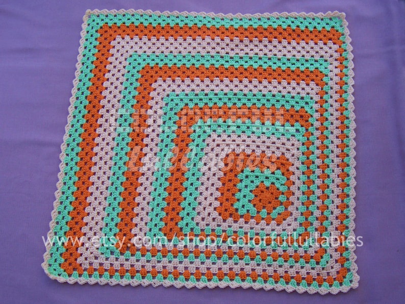 PDF Crochet Pattern. Asymmetrical granny square. Spanish Version image 2