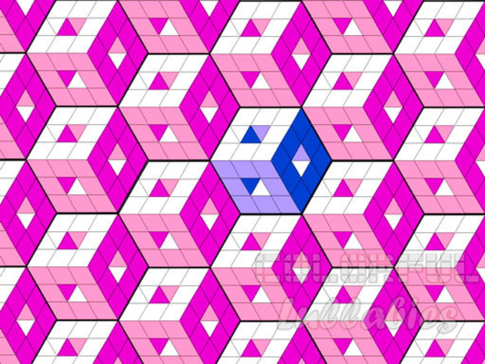 Optical Illusion Crochet Pattern. 3D Illusion Stacked Cubes No Etsy