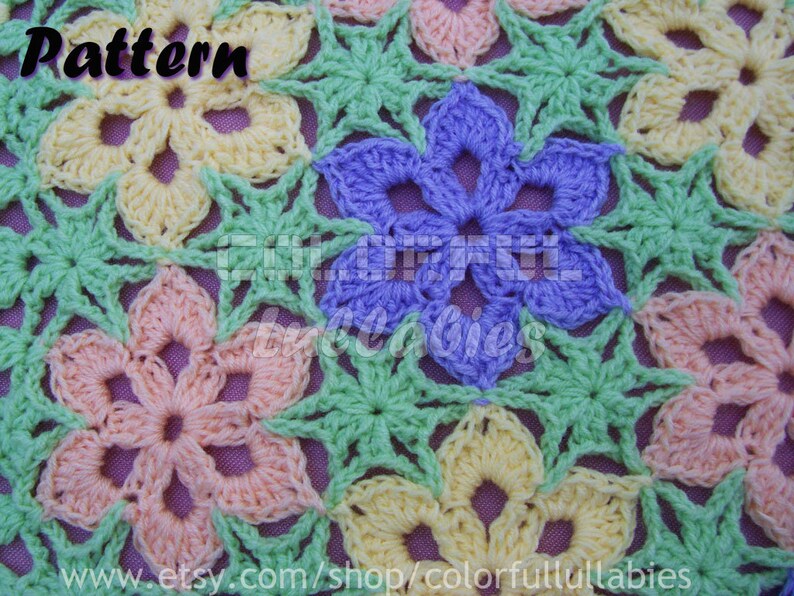 Crochet Baby Flower Blanket Pattern With Continuous Joining. Etsy