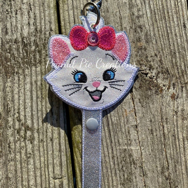 Cat mouse ear holder - Marie - kitten - ear buddy - park accessory - backpack - mask holder - key - sunglasses  - cheer bow