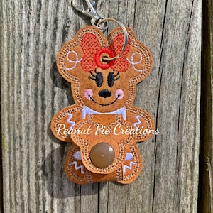 Gingerbread mouse ear holder - Christmas - party - very merry - Mrs - holiday - backpack - park accessory