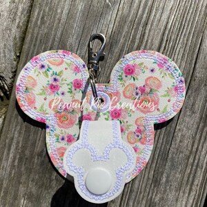 Exclusive Floral mouse ear holder limited edition mouse head flower and garden festival ear buddy park accessory image 3