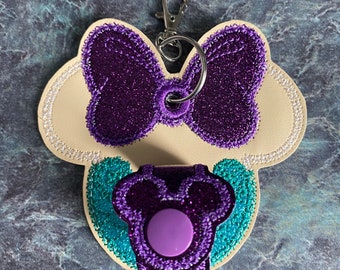 Mermaid mouse ear holder - princess - ear buddy - backpack - park accessory
