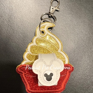 Mouse ear holder - snack - pineapple whip - park accessory- bag - theme park - ear buddy -whip - mask holder - aloha - poly - sunshine