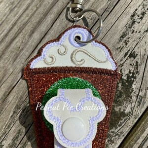 Coffee mouse ear holder - frappe - iced coffee- ear buddy - park accessory - cafe