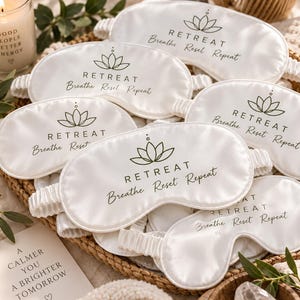 Anpassade sömnmasker för wellnessretreat, personlig ögonmask för meditation, presenter till kvinnoretreat, presenter till yogaretreat, presenter till andliga evenemang