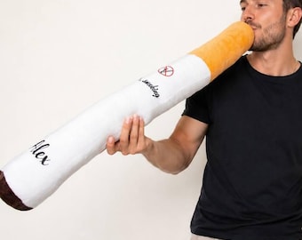 Lustiges von der Zigarette inspiriertes Reise-Nackenkissen, benutzerdefiniertes Flugzeugkissen, Neuheit-Nackenkissen für Reisende, Gag-Geschenk