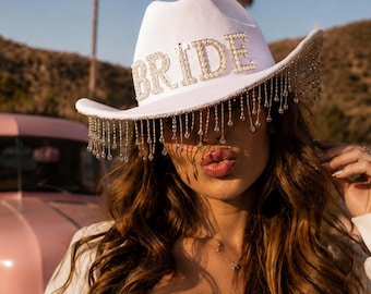 Braut Cowboyhut, Braut Cowboyhut, Nashville Bachelorette Hut, Western Brauthut, Disco Cowgirl Hut, Braut Hut, Bach Party Hut