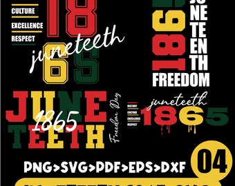 Pakiet SVG Juneteenth 1865, Dzień Wolności PNG, Projekt koszulki z historią Afroamerykanów, SVG Afroamerykanów, Projekt koszulki Juneteenth.