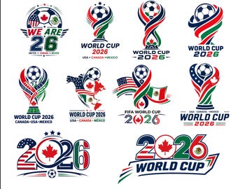 Pakiet SVG Mistrzostw Świata FIFA 2026, Piłka nożna SVG, Piłka nożna USA Kanada Meksyk, Logo Mistrzostw Świata SVG, Grafika wektorowa piłkarska, Pakiet SVG sportowy.