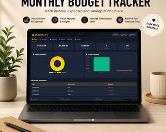 Monthly Budget Tracker, Automated Expense Manager, Privacy Focused (Instant Download)