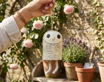 Animal Wind Chimes | Fox Wind Bell for Garden | Resin Rustic Hanging Cute Pet Decoration
