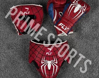 Spider Edition Fly Boxing Set - Professional Leather Sparring Gear