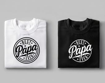 Maglietta stile vintage per papà, maglietta grafica "Dad Ever"