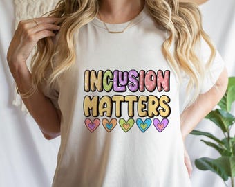 Koszulka „Inclusion Matters”, uroczy t-shirt z napisem „Inclusion Matters”