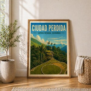 Lost City Poster, Ciudad Perdida Colombia Print, Sierra Nevada Mountain Landscape Photo