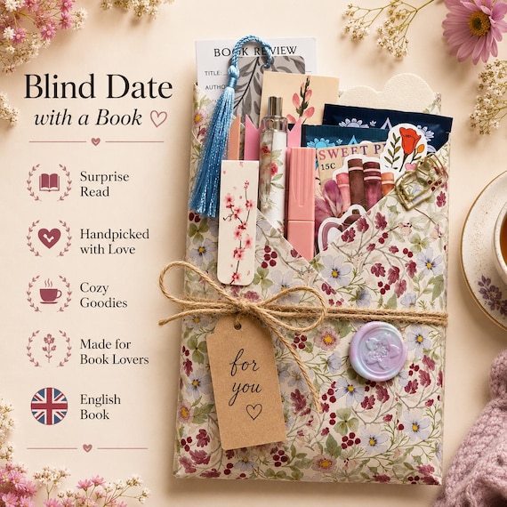 Blind Date With a Book Gift | Surprise English Book | Cozy Reading Accessories