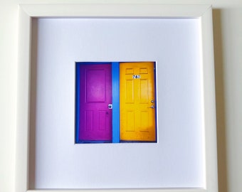 Philadelphia Doors: yellow+purple