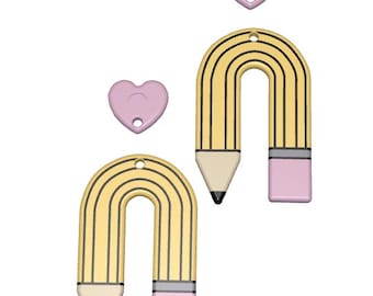 3D Printed School Themed Earrings