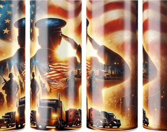 4th of July FULL WRAP Patriotic Tumblers