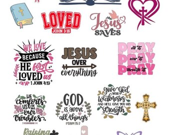 Christian Religious FULL SHEET Stickers- Decorative, Scrapbooking, Gift, Fun, Creative