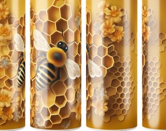 FULL WRAP Bee Themed Tumblers
