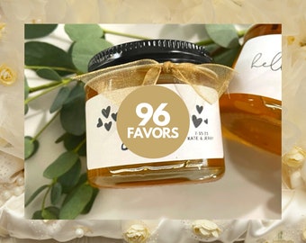 96 | 2OZ Vegan Jam Favors for Rustic Farm Barn Cottage Ranch Boho Minimal Guest Shower Party Event Wedding Edible Honey, L.A. FARM GIRL