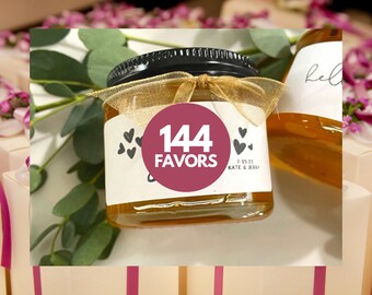 144 | 2OZ Vegan Jam Favors for Rustic Farm Barn Cottage Ranch Boho Minimal Guest Shower Party Event Wedding Edible Honey, L.A. FARM GIRL