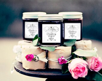 Strawberry Sangria Preserves- Vegan Jams & Jellies For Rustic Farm Country Barn Cottage Chic Ranch Boho Party Favors L.A. FARM GIRL