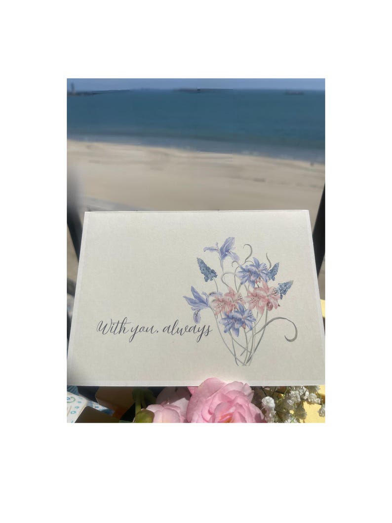 Grief Support Sympathy Cards with Audio QR Code, Bereavement Card, Condolence Card, Loss of Loved One With You, Always