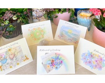 Mindfulness Cards with Audio QR Code, Everyday Encouragement, Gratitude, Mental Wellness, Thinking of You Card