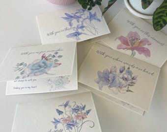 Grief Comfort Card Set with Audio | Sympathy Cards with QR Code | Loss Support Cards |  “With You” Collection