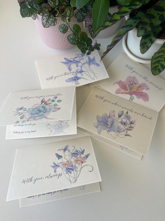 Grief Support Sympathy Cards Set with Audio QR Code, Bereavement Card, Comfort for Loss of Loved One, Meaningful Condolence Cards