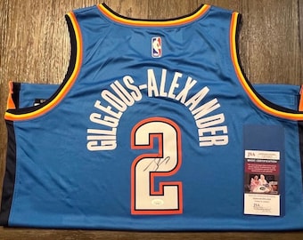 ¡Camiseta autografiada de Shai Gilgeous Alexander de los Oklahoma City Thunder! JSA
