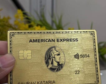 Personalisierte Amex Goldkartenreplik, gravierte Edelstahl-Metallkarte, Neuheitsdesign 2026