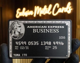 Kundenspezifische Amex gravierte MetallVisitenkarte, American Express-Stil, Neuheitssammler