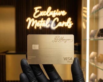 JP Morgan Metall Karte - Lasergravierte Edelstahl Neuheit Cover