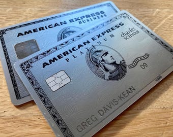 Kundenspezifische AMEX Platinum Edelstahl Karte - Laser gravierte Neuheit Metallreplik