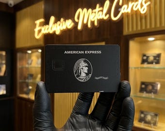 "Personalisierte ""AMEX Black Centurion Replica"" 1:1 Metall Karte - Lasergravierte Edelstahl Neuheit Design 2026."